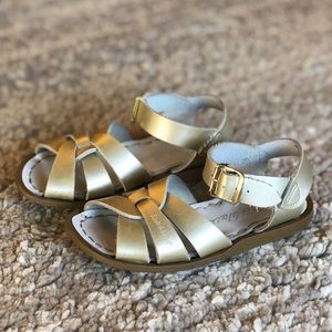 Gold saltwater sandals